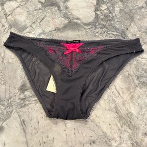 Elle MacPherson Sheer Lace Bikini style Panties in Charcoal